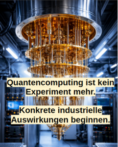 Goldener Quanten Prozessor der zeigt, das Quantencomputing kein Experiment mehr ist